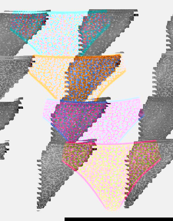 British Boxers Multipack 4 Pairs of Women's Bamboo High Leg Knickers – Wild Cat