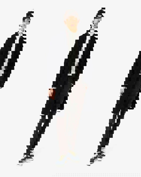 Lacoste Mens Zippered Stand-Up Collar Cotton Sweatshirt - Flour 70V