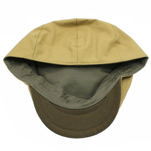 Heather Hats & Accessories Water And Sun Resistant Cotton Flat Cap, Cotton Lining, Outdoor Wear, Desert Sand