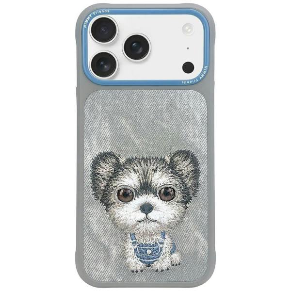 Nimmy Friends Nimmy Big Eye Cute Pet Yorkie Dog Case with MagSafe for iPhone Pro 6.3" Grey Blue - N-XDY-IP17-PRO-027
