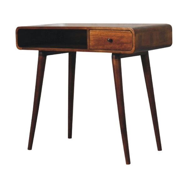 Wyld Haus Ostuni Curved Chestnut Writing Desk
