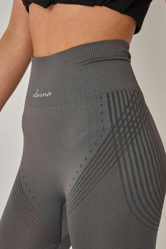 SculptFit Seamless Gym Leggings – High Waist Workout Leggings (Grey)