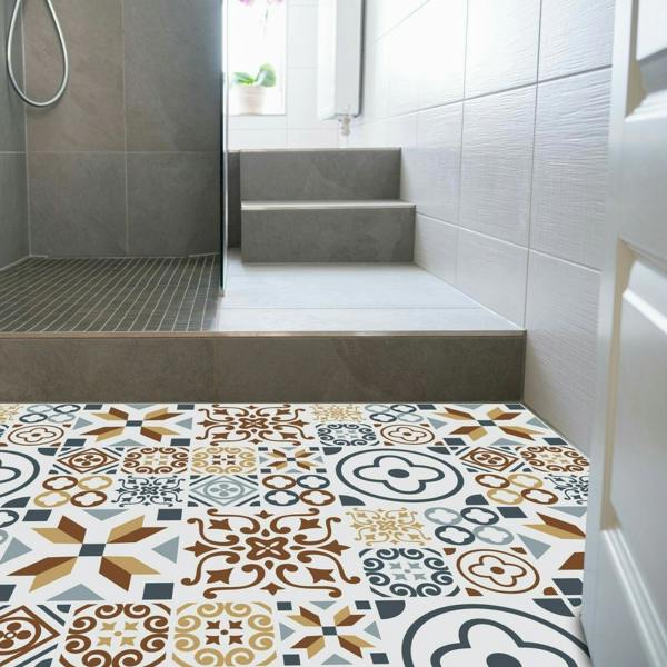 WALPLUS WFS6013 - Azulejo Tiles Melange Floor Sticker 120cm x 60 cm