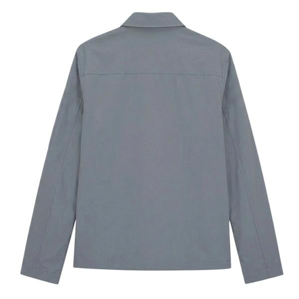 Hugo Mens Logo Cotton Overshirt - Grey/Grey - 