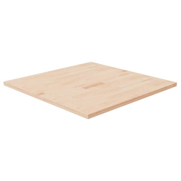 Berkfield Square Table Top 80x80x2.5 cm Untreated Solid Wood Oak