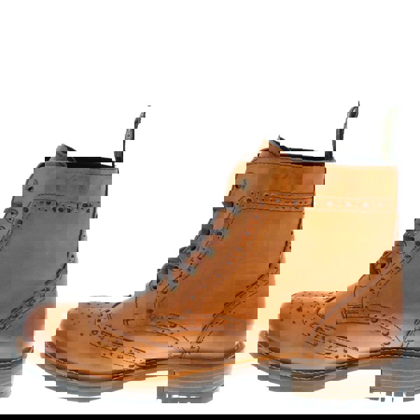 Frank James Camden Cleated Leather Lace Up Brogue Boots