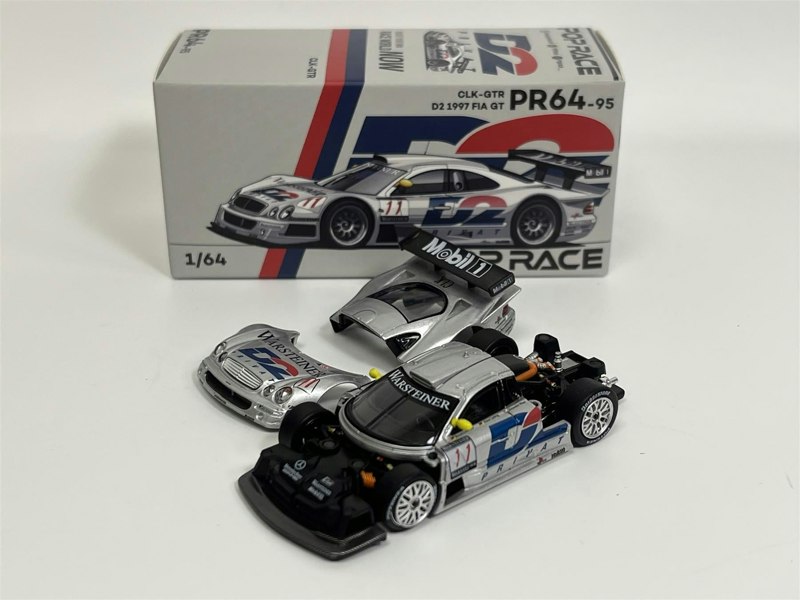 Pop Race Mercedes Benz CLK AMG GTR 1997 FIA GT D2 Privat 1:64 Scale Pop Race PR640095