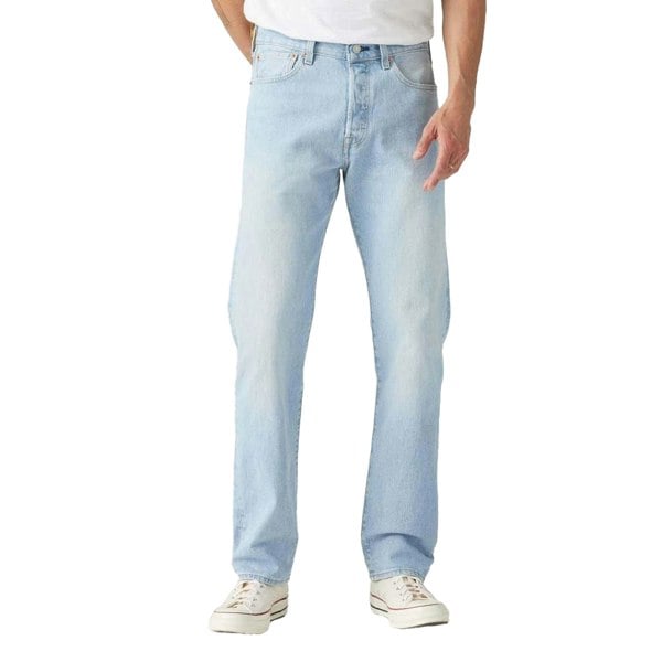 Levis Mens 501 Original Jeans - Light Blue