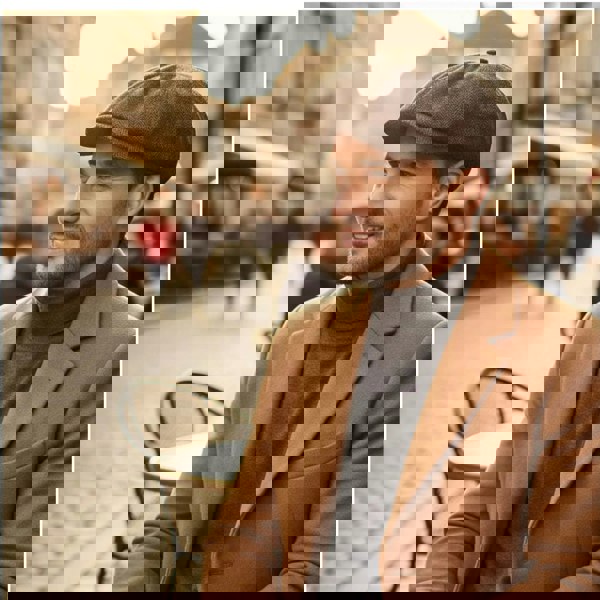 TruClothing Men's Herringbone Newsboy Classic Flat Cap