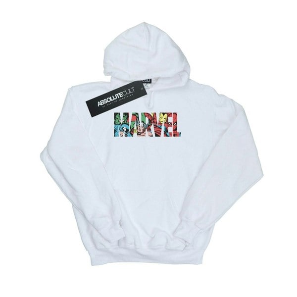 Marvel Comics Womens/Ladies Infill Logo Heather Hoodie - White