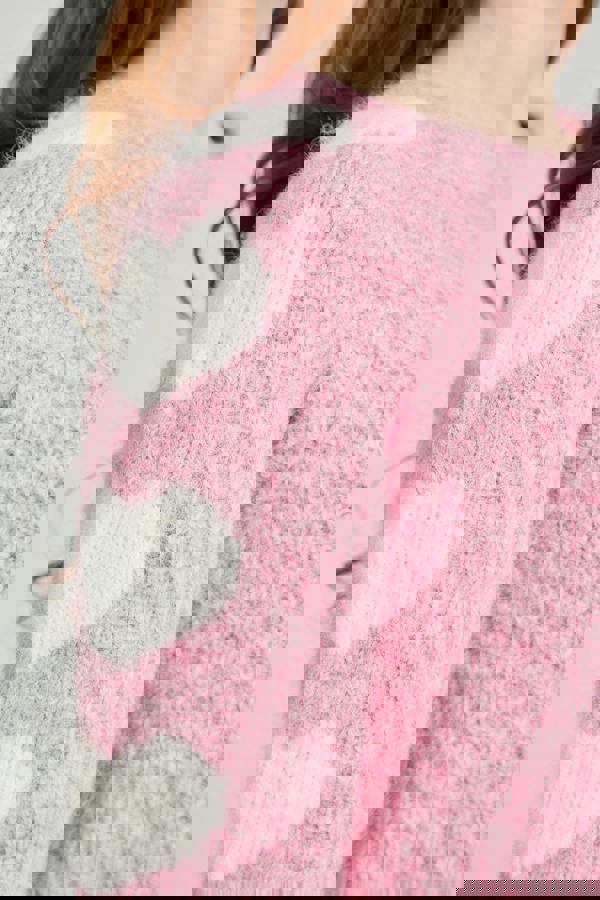 Mudflower Solid Knit Jumper with Heart Sleeves