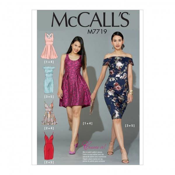 McCalls 7719 Paper Sewing Pattern – Women's Dress, Easy