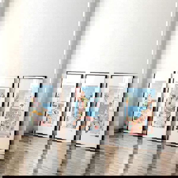 Large Wall Pictures Living Room | Set of 3 Beach Decor Wall art Prints