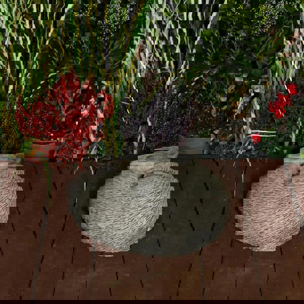 Peaceful Cast Stone Sleeping Badger Garden Statue Animal Garden Ornament 