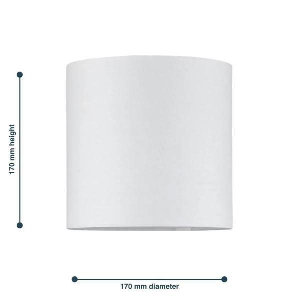 Ivory Textured Cotton 17cm Diameter Easy Fit Lampshade