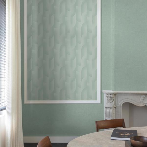 Grandeco Boutique Romaine Art Deco Luxury Weight Embossed Wallpaper, Sea Green