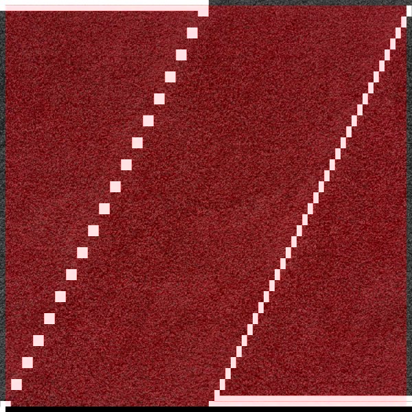 Shaggy Rug Plain Red non-shedding easy to clean