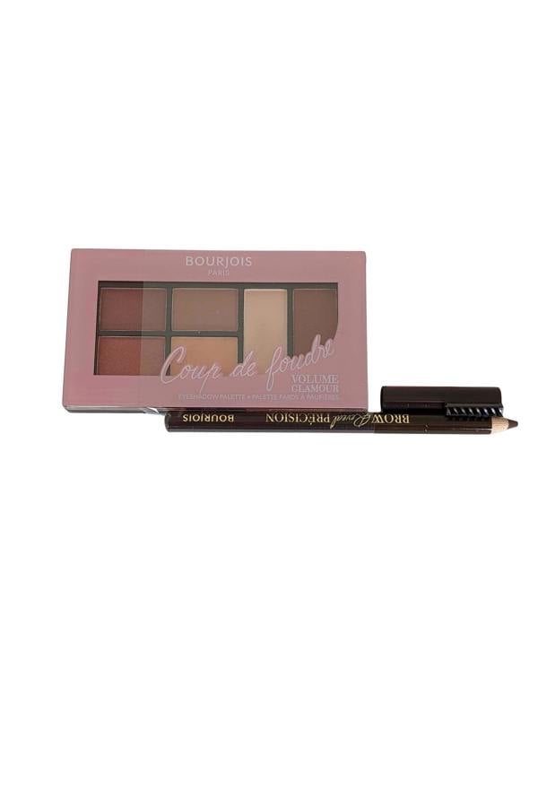 Bourjois Volume Glamour Eyeshadow Palette 6 Shade Cute Look #03 plus Eyebrow Pencil