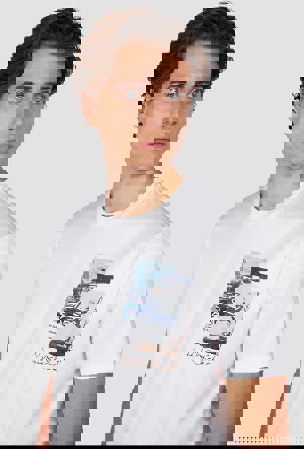 Paul & Shark Printed and Embroidered Aqua Touch T-Shirt