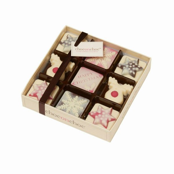 CHOC ON CHOC Chocolate Snowflakes And Reindeer Box