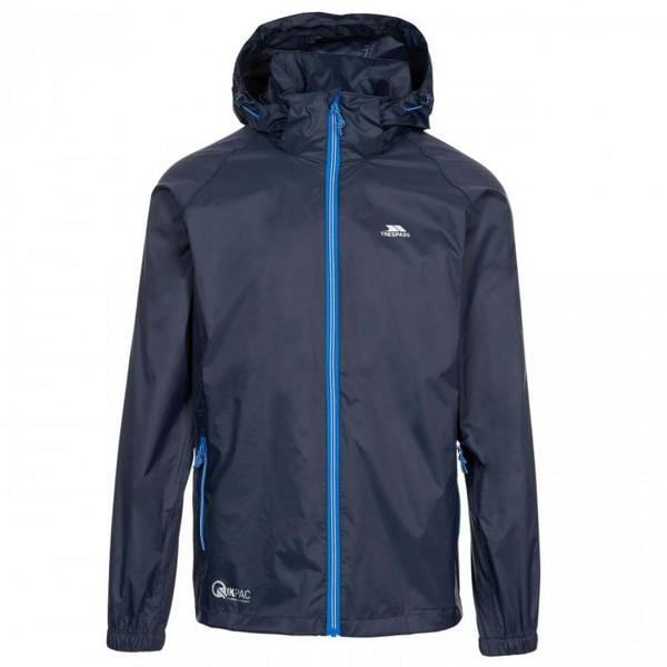 Trespass Qikpac X Unisex Packaway Jacket - Nasvy/Blue - 