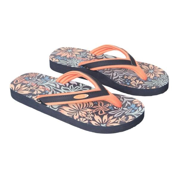 Animal Childrens/Kids Swish Floral Flip Flops - Coral - 