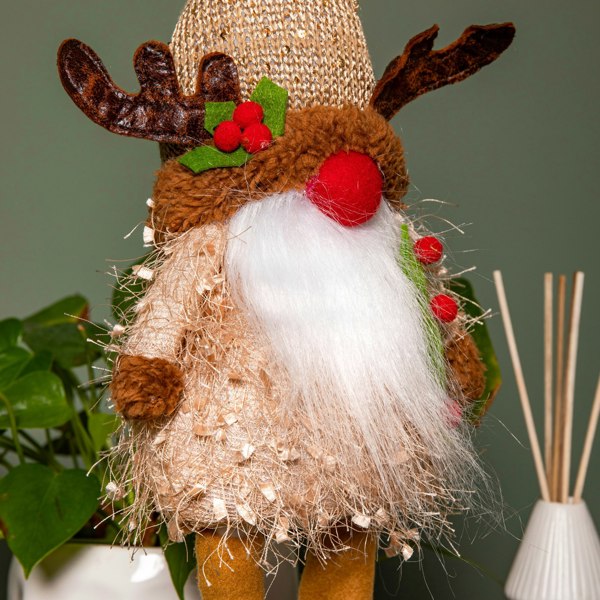 Samuel Alexander 46cm Battery Operated Light up Standing Christmas Reindeer Gonk with Warm White LEDs
