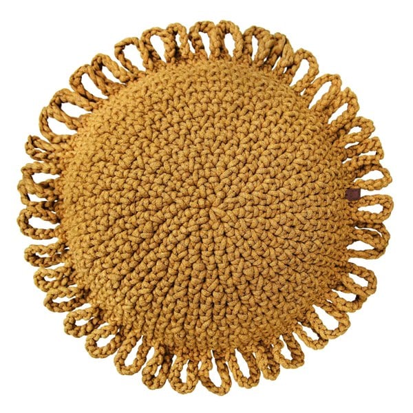 Zuri House Crochet kids cushion FUN | MUSTARD