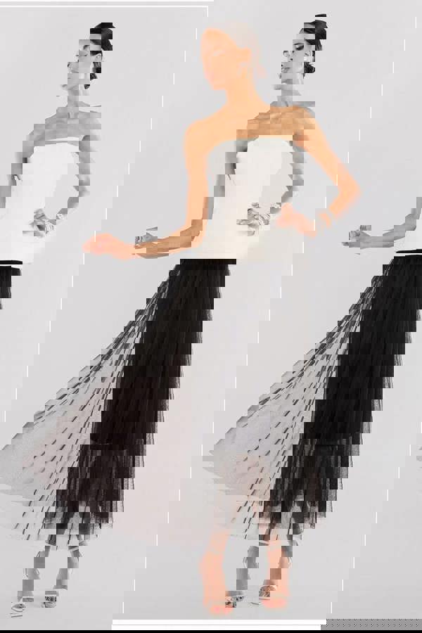 Tulle Gathered Midaxi Skirt SK51