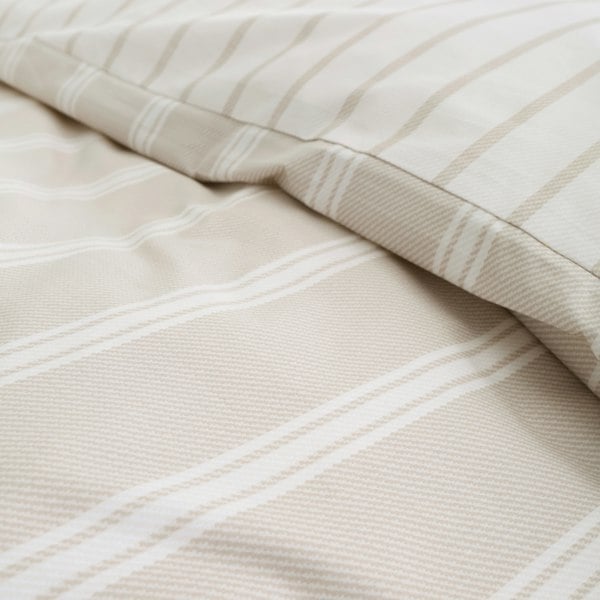 Bianca Ashford Stripe 200 Thread Count Cotton Percale Reversible Duvet Cover Set