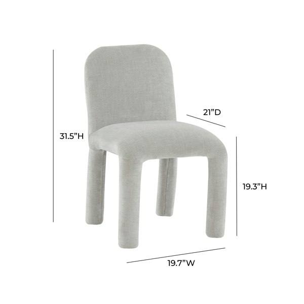 Furniture Edit Georgia Light Grey Chenille Dining Chair