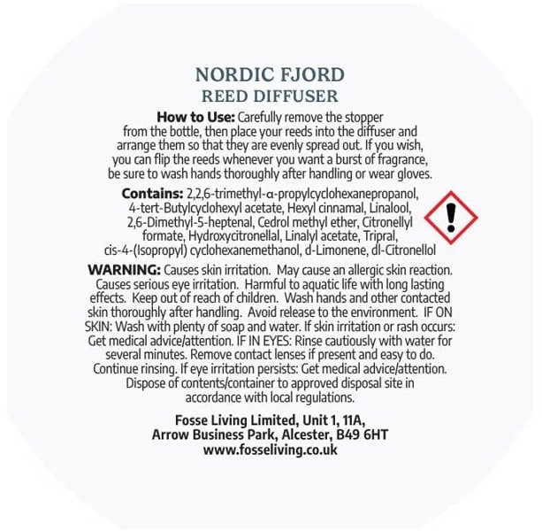 Fosse Living Nordic Fjord Reed Diffuser Refill 200ml