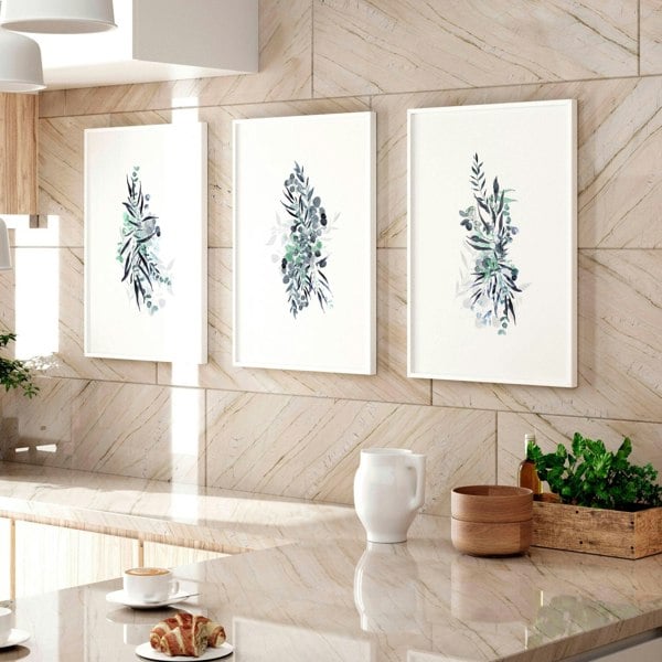 Prints for kitchens | set of 3 Boho Chic art prints