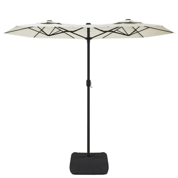Berkfield Double-Head Parasol Sand White 316x240 cm
