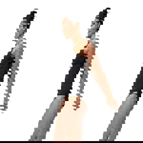 Black Speedo Shaping AquaNite swimsuit with racerback, high neck, longer body length