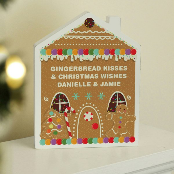 Personalised Memento Company Personalised Gingerbread House Christmas Wooden Ornament