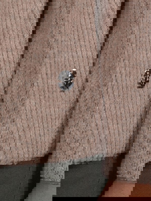 PennyPlain Ribbed Button Cardigan - Alpaca