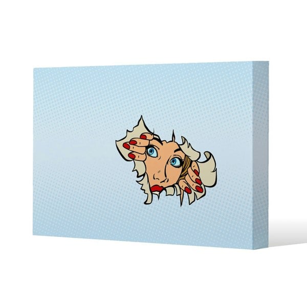 Benjamin Tate Design Comic cartoon pop art retro Slim Style Canvas Print  90x120cm , 15mm Slim Real wood.