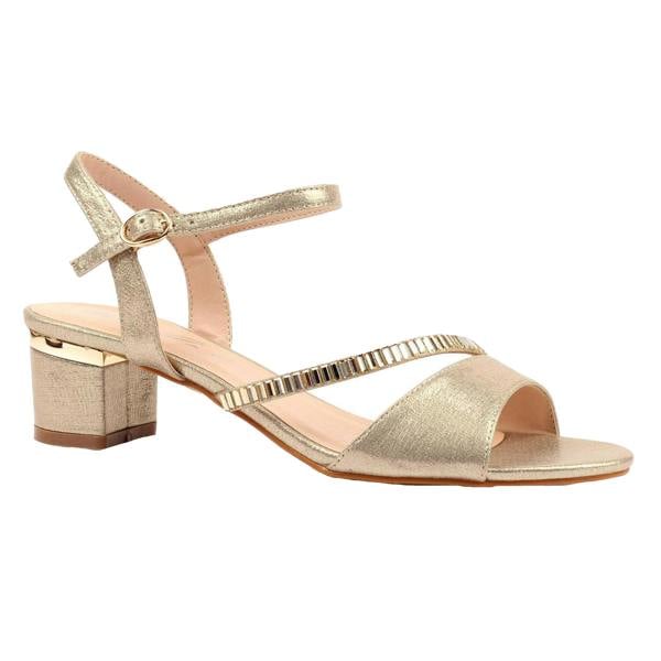 Lunar Womens Jen Block Heel Sandals - Gold