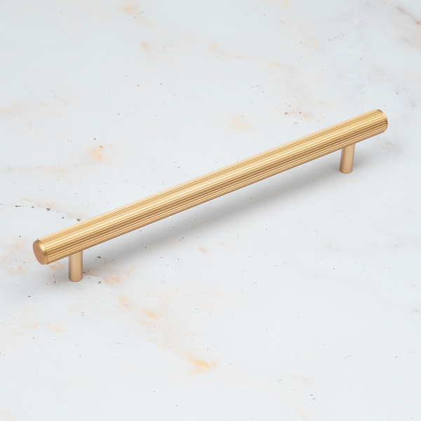 Handle & Home Gold Brass Reeded Handles