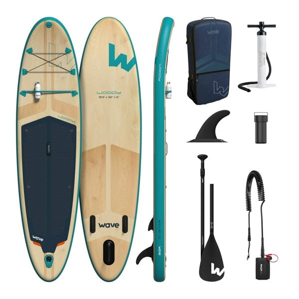 Woody 2.0 SUP | Inflatable Paddleboard | 10'9ft | Aqua - Wave Spas UK