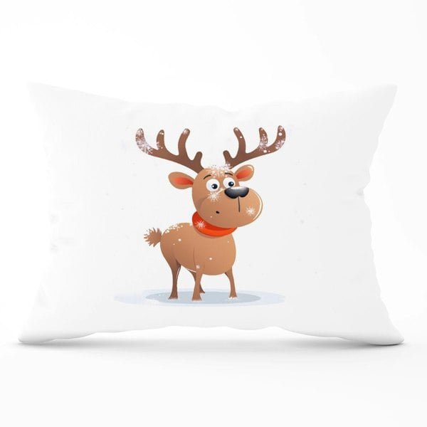 Warren Reed Reindeer In A Scarf Cushions