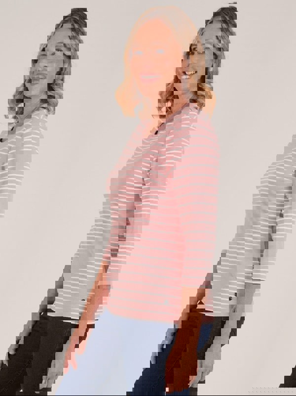 PennyPlain Round Neck Striped Top - Dusk