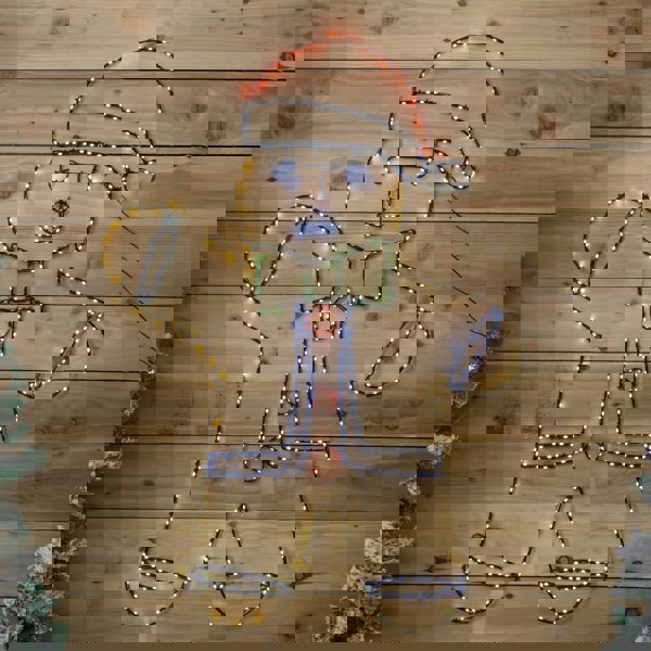 Samuel Alexander 1.2m x 90cm Light up FlexiBright Gingerbread Man Decoration with 456 Twinkling Multi-Coloured LEDs