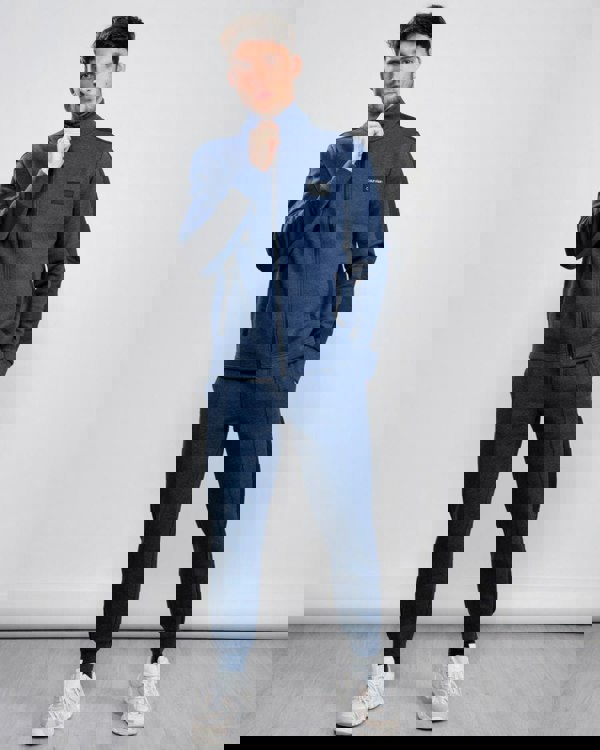 Calvin Klein Full Zip 2 Tone Sweatshirt - Navy