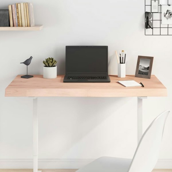 Berkfield Table Top 100x50x6 cm Untreated Solid Wood Oak