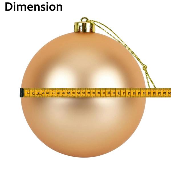 25cm Matte Champagne Christmas Bauble for Elegant Festive Tree and Home Decoration image 3