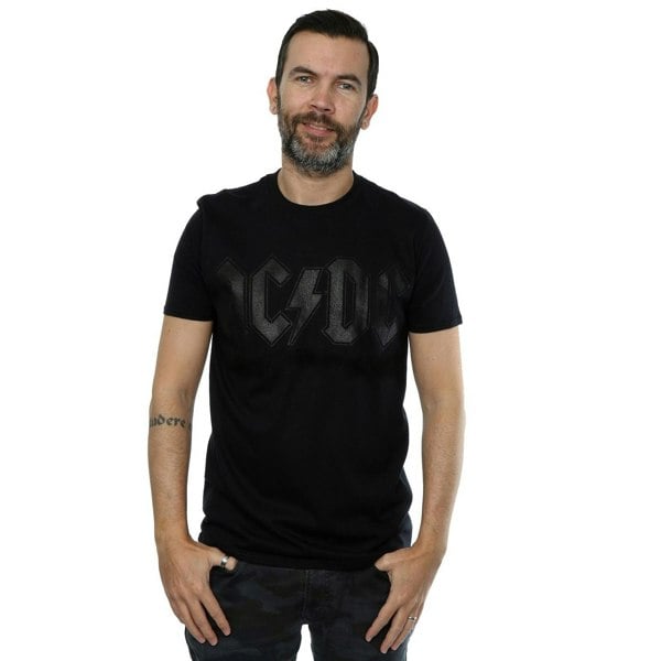 AC/DC Mens Black Logo T-Shirt - Black