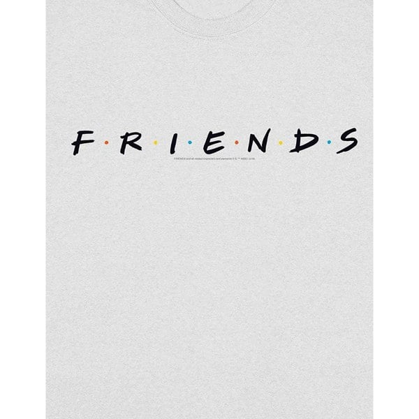 Friends Womens Logo Boyfriend Cotton T-Shirt - White