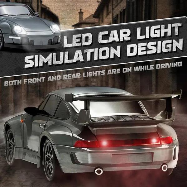 Dyzi Remote Control Drift Car LED Lights High-Speed 4WD Rechargeable Toy